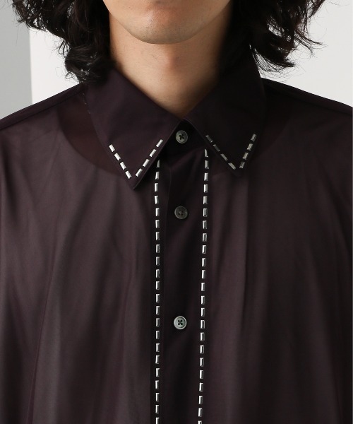 HARE（ハレ）の「シアーシルバーパーツシャツ(HARE)（シャツ/ブラウス・メンズ・パープル/ブラック/グレー・FREE）」の18枚目の写真