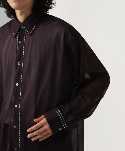 HARE（ハレ）の「シアーシルバーパーツシャツ(HARE)（シャツ/ブラウス・メンズ・パープル/ブラック/グレー・FREE）」の17枚目の写真