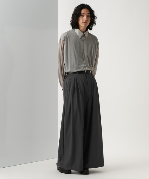 HARE（ハレ）の「シアーシルバーパーツシャツ(HARE)（シャツ/ブラウス・メンズ・パープル/ブラック/グレー・FREE）」の8枚目の写真