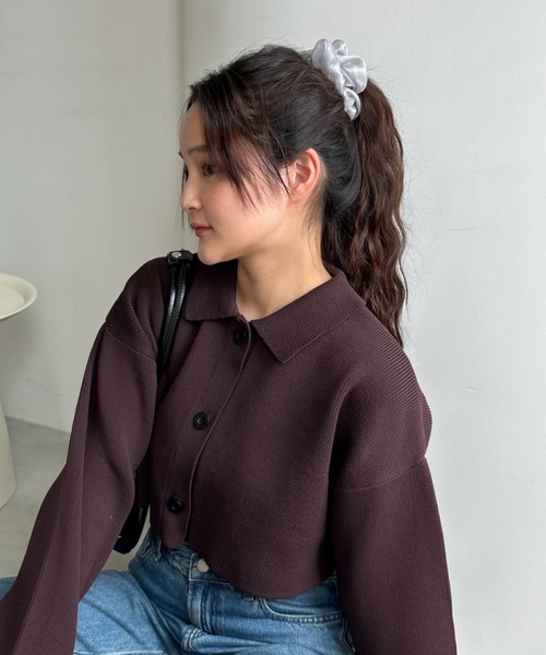 Birthday room（バースデイルーム）の「サテンライクヘアゴム/シュシュ / satin-like hair tie chouchou（シュシュ・レディース・シルバー/アイボリー/ブラック/ピンク・FREE）」の15枚目の写真