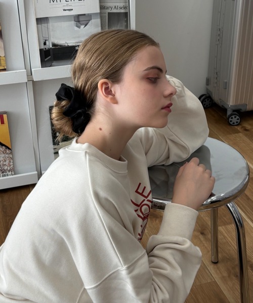 Birthday room（バースデイルーム）の「サテンライクヘアゴム/シュシュ / satin-like hair tie chouchou（シュシュ・レディース・シルバー/アイボリー/ブラック/ピンク・FREE）」の11枚目の写真