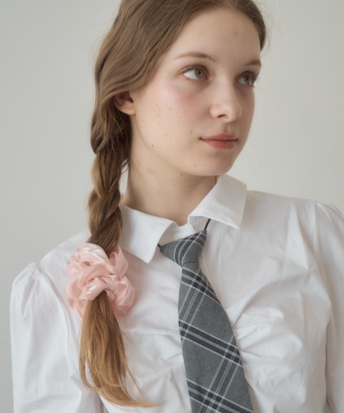 Birthday room（バースデイルーム）の「サテンライクヘアゴム/シュシュ / satin-like hair tie chouchou（シュシュ・レディース・シルバー/アイボリー/ブラック/ピンク・FREE）」の20枚目の写真