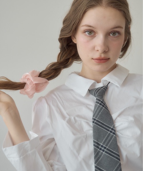 Birthday room（バースデイルーム）の「サテンライクヘアゴム/シュシュ / satin-like hair tie chouchou（シュシュ・レディース・シルバー/アイボリー/ブラック/ピンク・FREE）」の21枚目の写真