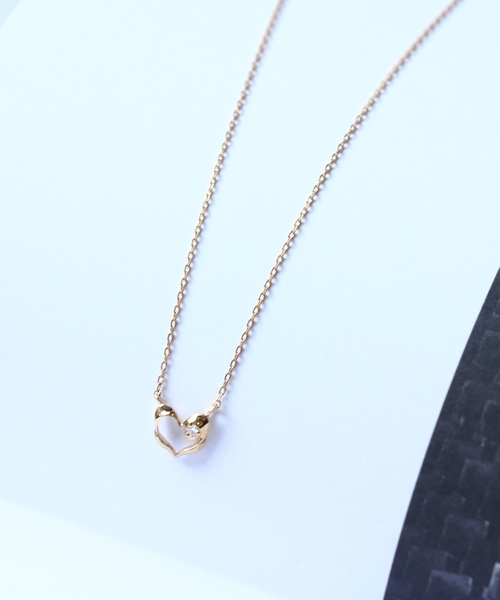 ジュピターハートネックレスk18 ダイヤモンド セール】【K18】ハートダイヤモンドネックレス（ネックレス