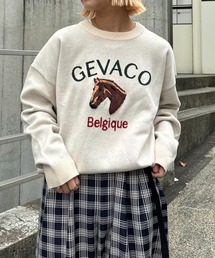GEVACO | 【GEVACO / ゲバコ】ホースサガラ刺繍プルオーバーニット(ニット/セーター)