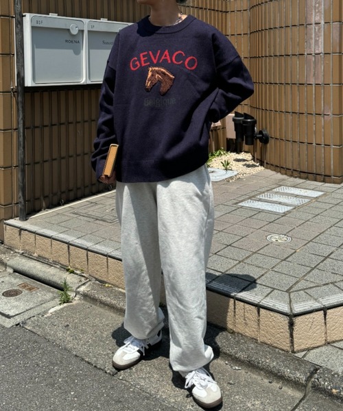 GEVACO ホースサガラ刺繍プルオーバーニット GEVACO/ゲバコ】ホースサガラ刺繍 ニットプルオーバー | FREDY