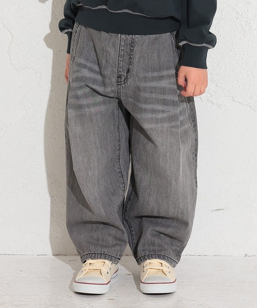 Ocean&Ground(オーシャン&グラウンド)の「ハイウエストデニムバルーンパンツ(デニムパンツ・キッズ・ダークブルー/ライトブルー/ブラック・80/90/95/100/110/120/130/140)」の2枚目の写真