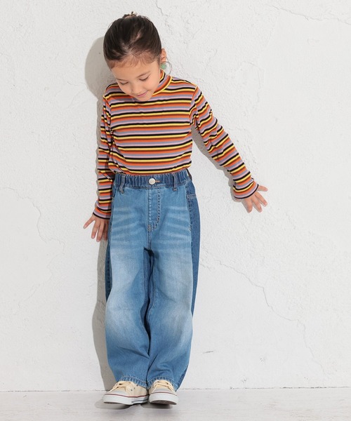 Ocean&Ground(オーシャン&グラウンド)の「ハイウエストデニムバルーンパンツ(デニムパンツ・キッズ・ダークブルー/ライトブルー/ブラック・80/90/95/100/110/120/130/140)」の16枚目の写真