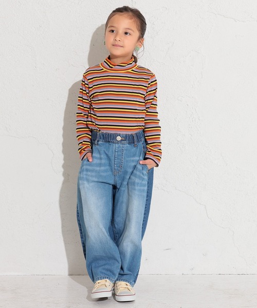 Ocean&Ground(オーシャン&グラウンド)の「ハイウエストデニムバルーンパンツ(デニムパンツ・キッズ・ダークブルー/ライトブルー/ブラック・80/90/95/100/110/120/130/140)」の15枚目の写真
