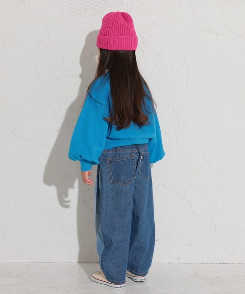 Ocean&Ground(オーシャン&グラウンド)の「ハイウエストデニムバルーンパンツ(デニムパンツ・キッズ・ダークブルー/ライトブルー/ブラック・80/90/95/100/110/120/130/140)」の17枚目の写真