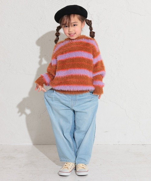 Ocean&Ground(オーシャン&グラウンド)の「ハイウエストデニムバルーンパンツ(デニムパンツ・キッズ・ダークブルー/ライトブルー/ブラック・80/90/95/100/110/120/130/140)」の4枚目の写真