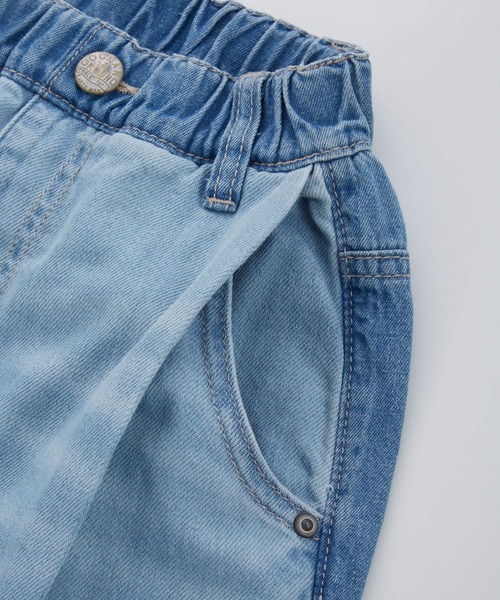 Ocean&Ground(オーシャン&グラウンド)の「ハイウエストデニムバルーンパンツ(デニムパンツ・キッズ・ダークブルー/ライトブルー/ブラック・80/90/95/100/110/120/130/140)」の8枚目の写真