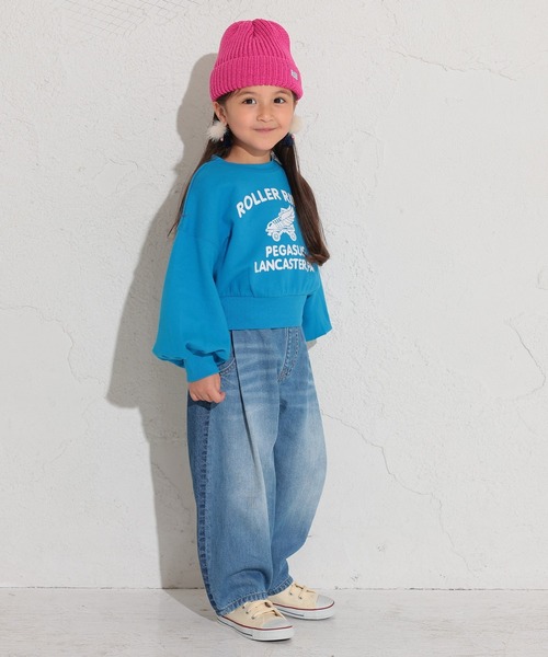 Ocean&Ground(オーシャン&グラウンド)の「ハイウエストデニムバルーンパンツ(デニムパンツ・キッズ・ダークブルー/ライトブルー/ブラック・80/90/95/100/110/120/130/140)」の19枚目の写真