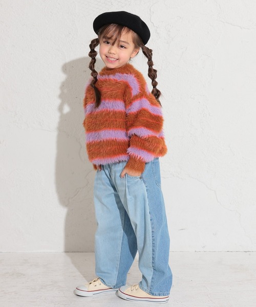 Ocean&Ground(オーシャン&グラウンド)の「ハイウエストデニムバルーンパンツ(デニムパンツ・キッズ・ダークブルー/ライトブルー/ブラック・80/90/95/100/110/120/130/140)」の5枚目の写真