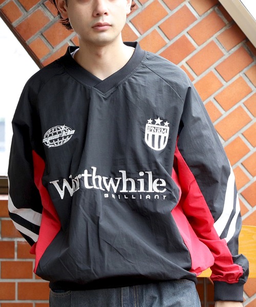 8(eight)(エイト)の「ユニホーム風ナイロンプルオーバー(ナイロンジャケット・メンズ・ブラック/オフホワイト/ネイビー・MEDIUM/LARGE)」の15枚目の写真