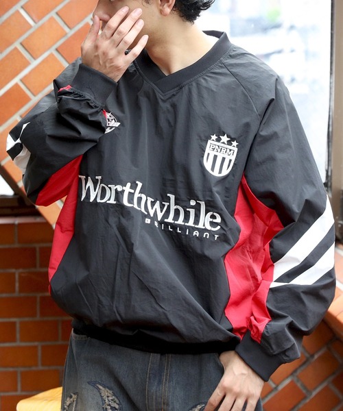 8(eight)(エイト)の「ユニホーム風ナイロンプルオーバー(ナイロンジャケット・メンズ・ブラック/オフホワイト/ネイビー・MEDIUM/LARGE)」の16枚目の写真