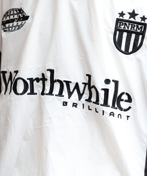 8(eight)(エイト)の「ユニホーム風ナイロンプルオーバー(ナイロンジャケット・メンズ・ブラック/オフホワイト/ネイビー・MEDIUM/LARGE)」の6枚目の写真