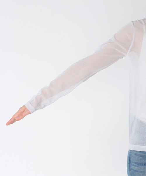 Cepica（セピカ）の「ラメシアーハイネックプルオーバー（Tシャツ/カットソー・レディース・ブラック/オフホワイト・FREE）」の6枚目の写真