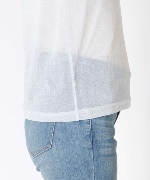 Cepica（セピカ）の「ラメシアーハイネックプルオーバー（Tシャツ/カットソー・レディース・ブラック/オフホワイト・FREE）」の7枚目の写真