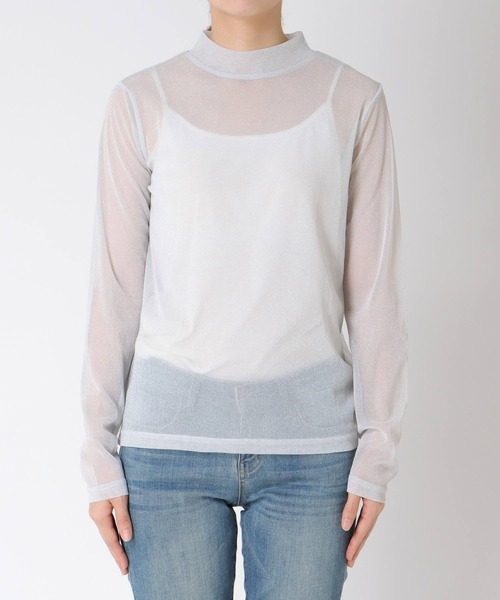 Cepica（セピカ）の「ラメシアーハイネックプルオーバー（Tシャツ/カットソー・レディース・ブラック/オフホワイト・FREE）」の20枚目の写真