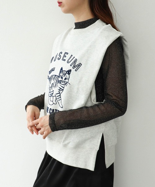 Cepica（セピカ）の「ラメシアーハイネックプルオーバー（Tシャツ/カットソー・レディース・ブラック/オフホワイト・FREE）」の15枚目の写真