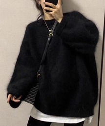 c.u.l | モヘア調 ラウンドネックシャギーニット culw759(ニット/セーター)