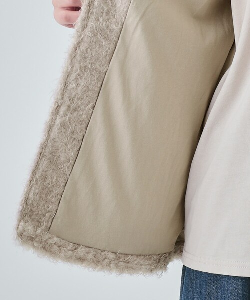 DRESKIP（ドレスキップ）の「◆コーデの主役に くるくるフェイクファージレ（ベスト・レディース・ライトグレー/ベージュ/モカ・02/04/03）」の22枚目の写真