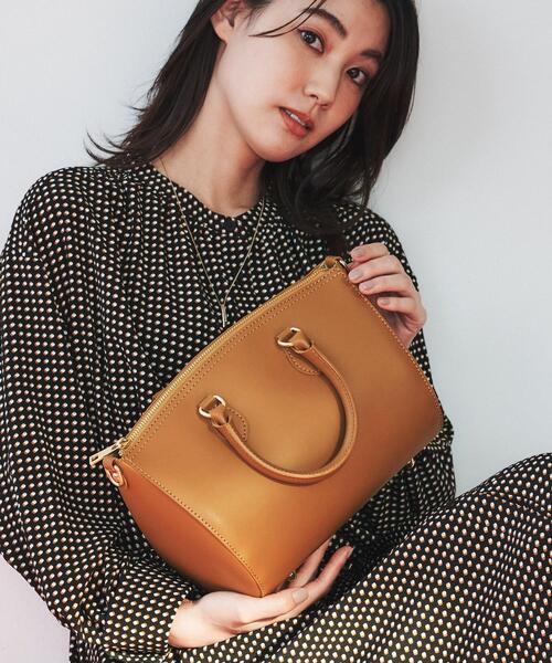 UNTITLED（アンタイトル）の「◆【本革】レザーボストン（ボストンバッグ・レディース・キャメル/ボルドー/ネイビー・99）」の14枚目の写真