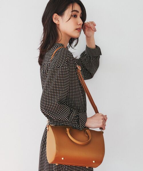 UNTITLED（アンタイトル）の「◆【本革】レザーボストン（ボストンバッグ・レディース・キャメル/ボルドー/ネイビー・99）」の15枚目の写真