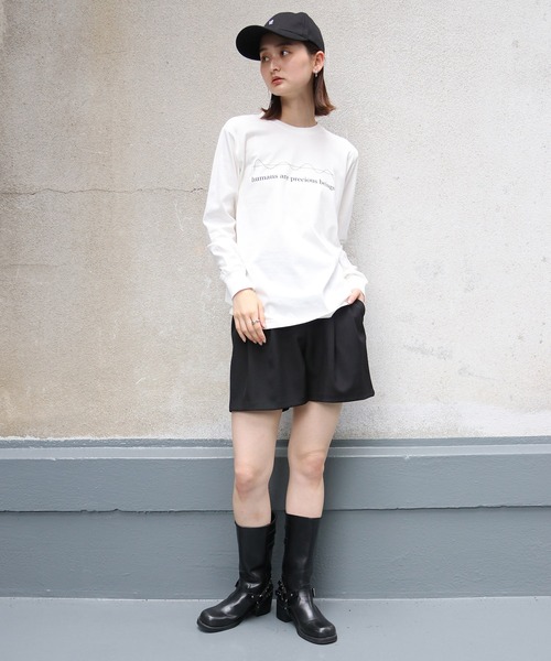 UNIT CHEST（ユニットチェスト）の「【UNIT CHEST】unique unisex long sleeve T-shirt /ユニークユニセックス ロンT OIF students コラボ 心電図 by hirokiueno（Tシャツ/カットソー・レディース・ホワイト/ブラック・L/M/S）」の9枚目の写真