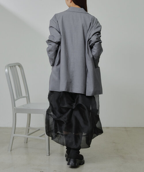 RAY CASSIN(レイカズン)の「チュールティアードベアワンピース(ワンピース・レディース・アイボリー/ブラック/グレー・FREE)」の15枚目の写真