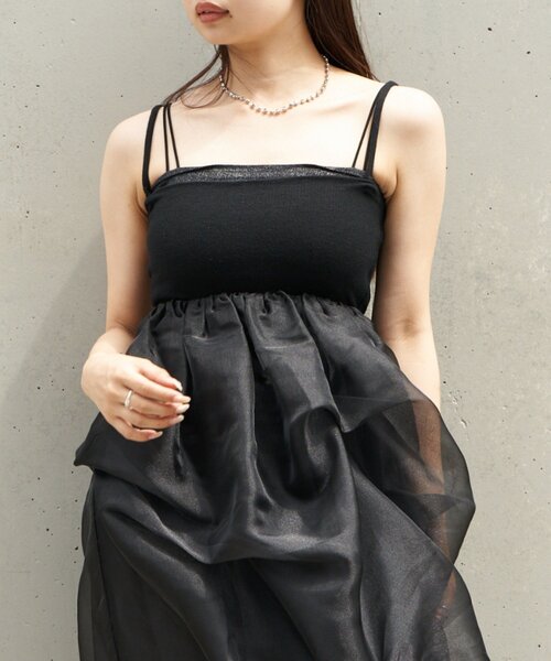 RAY CASSIN(レイカズン)の「チュールティアードベアワンピース(ワンピース・レディース・アイボリー/ブラック/グレー・FREE)」の20枚目の写真