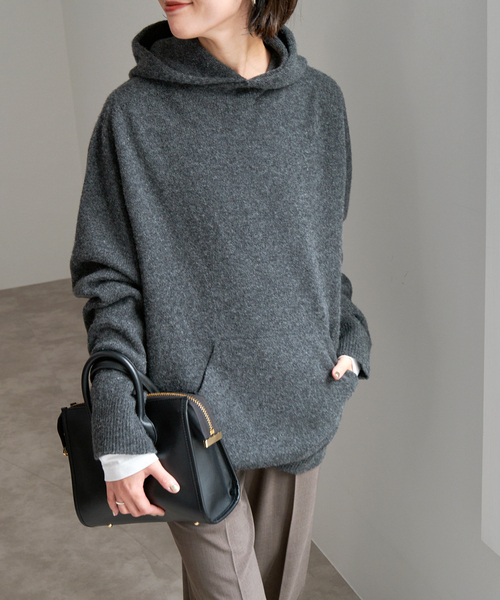 【セール】フーディー ニットプルオーバー(ニット/セーター)|Spick & Span(スピックアンドスパン) 【セール】フーディー ニットプルオーバー(ニット/セーター)|Spick & Span(スピックアンドスパン)