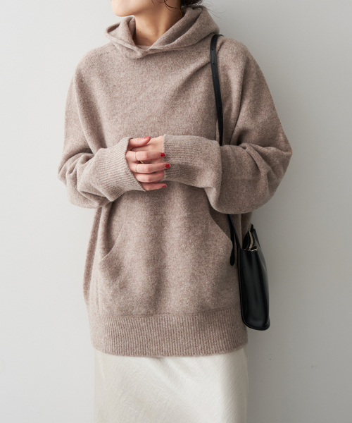 【セール】フーディー ニットプルオーバー(ニット/セーター)|Spick & Span(スピックアンドスパン) 【セール】フーディー ニットプルオーバー(ニット/セーター)|Spick & Span(スピックアンドスパン)