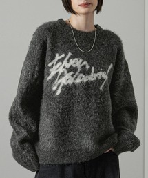 【Alfred Alex】グラフィックデザイン ビッグシャギーニット