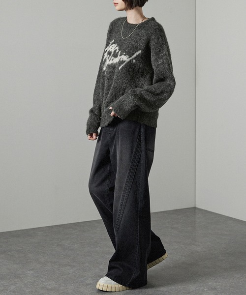 OLD CROW グラフィックニット OLD CROW グラフィックニット