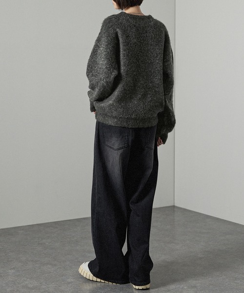 Alfred Alex】グラフィックデザイン ビッグシャギーニット（ニット