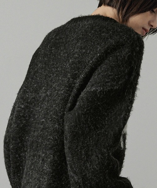 Alfred Alex(アルフレッドアレックス)の「【Alfred Alex】グラフィックデザイン ビッグシャギーニット(ニット/セーター・メンズ・ブラック/オフホワイト/チャコール・L/M)」の22枚目の写真
