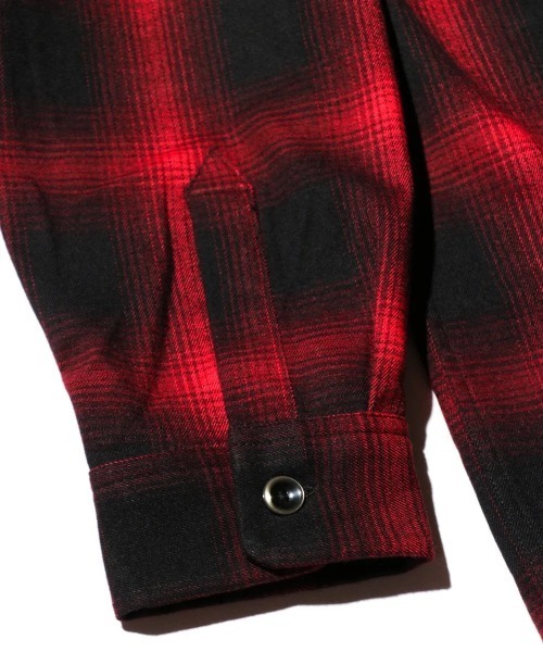 TOWNCRAFT（タウンクラフト）の「TOWN CRAFT タウンクラフト / 50S W-LAP LOOP COLLAR SHIRT（シャツ/ブラウス・メンズ・グリーン/レッド/ブラック・MEDIUM/LARGE/SMALL）」の6枚目の写真