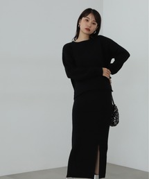 N.（N. Natural Beauty Basic） | ◆ロールエッジゆるニットセットアップ(ワンピース)