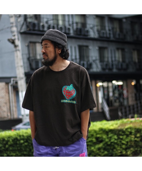 insane（インセイン）の「NATAL DESIGN HEMP TEE WIDE strawberry ver.（Tシャツ/カットソー・メンズ・ブラック・M/L/XL）」の3枚目の写真