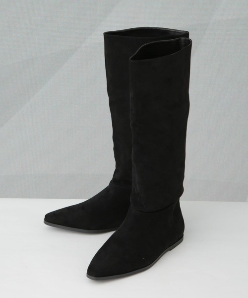 セール】ルーズシルエットロングブーツ（ブーツ）｜NANO universe