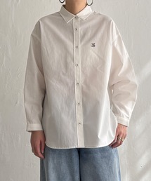 ミニロゴ刺繍オーバーシャツ