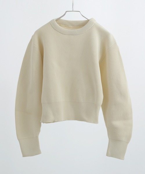 Fashion Letter(ファッションレター)の「ダンボールニット バナナスリーブ オーバーサイズ プルオーバー(ニット/セーター・レディース・アイボリー/ブラック/ミント/オレンジ/ブルー/グレー・M)」の13枚目の写真