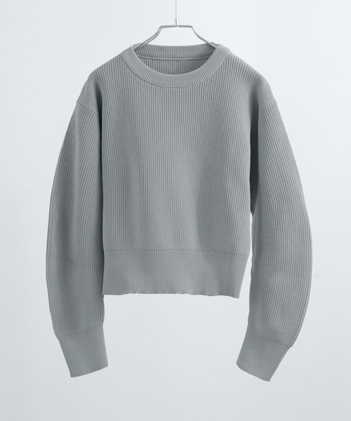 Fashion Letter(ファッションレター)の「ダンボールニット バナナスリーブ オーバーサイズ プルオーバー(ニット/セーター・レディース・アイボリー/ブラック/ミント/オレンジ/ブルー/グレー・M)」の20枚目の写真