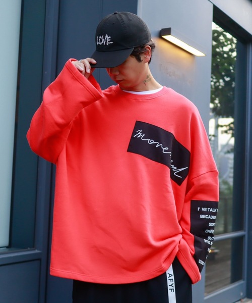 AFYF（エーエフワイエフ）の「AFYF BOX CREW SWEAT/ビッグシルエット ボックス クルースウェット（スウェット・メンズ・ブラック系その他/オレンジ系その他/ホワイト系その他/ブラック系その他2・FREE）」の4枚目の写真