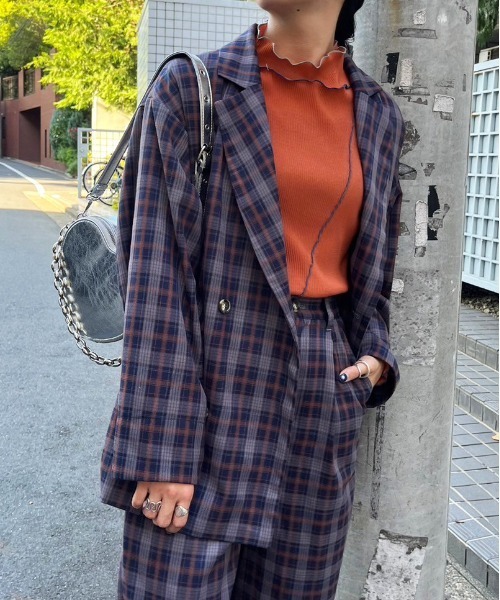 DOUBLE NAME（ダブルネーム）の「ダブルボタンゆるジャケット/ユニセックス（テーラードジャケット・レディース・ブラック/グリーン/ネイビー・FREE）」の20枚目の写真