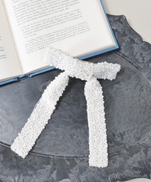 【超キュート♡CCロゴの刺繍入り】シルクリボンバレッタ 超キュート♡CCロゴの刺繍入り】シルクリボンバレッタ (CHANEL