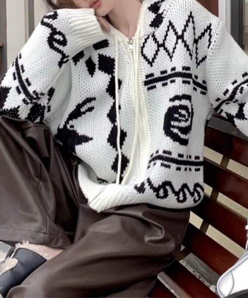 極美品✨ルネ パールメッシュニットパーカー ダブルジップ パフスリーブ ネイビー 極美品✨ルネ パールメッシュニットパーカー ダブルジップ