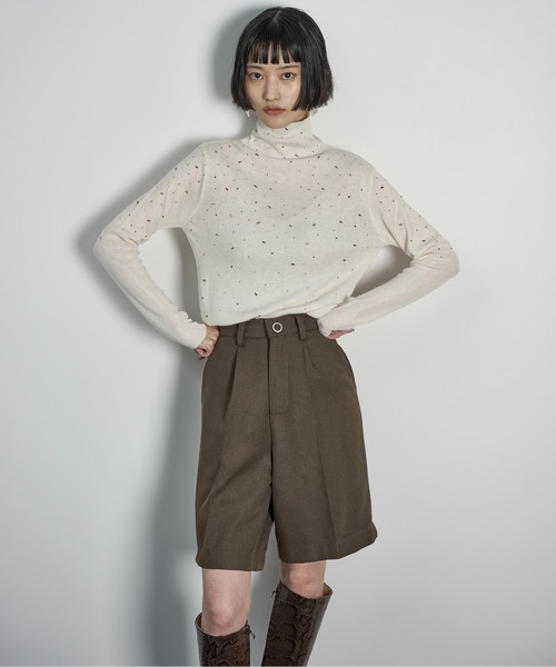 THE YOn(ザヨン)の「ショートorフルレングス2WAYピーチツイルタックパンツ(スラックス・レディース・アイボリー/ブラック/ブラウン・S/M)」の13枚目の写真